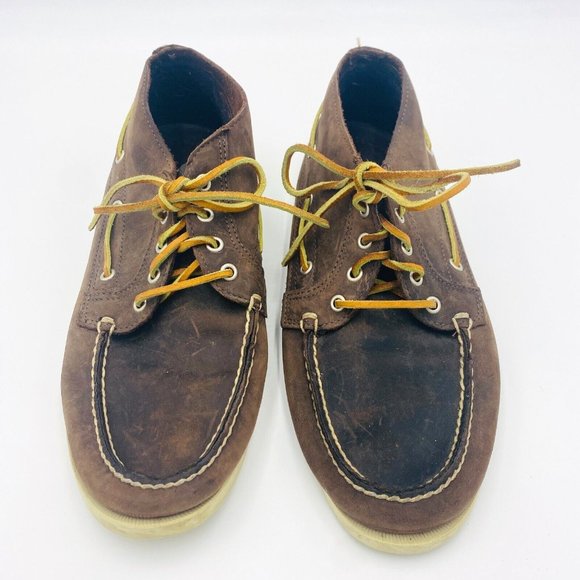 TIMBERLAND 4-EYEBOAT Chukka Boots Lace Up Loafers Brown Leather 29570 Mens 11 main image 9